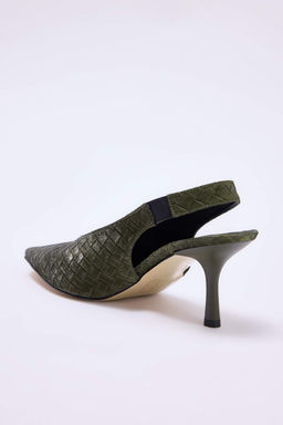 Kahverengi Orgu Detayl? 6,5 cm Kad?n Ince Topuklu Ayakkab? TAKSS26TO00026 - Trendyolmilla фото 8