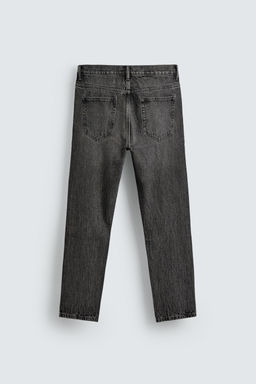 JEANS SLIM CROPPED FIT / Gris - Zara фото 12