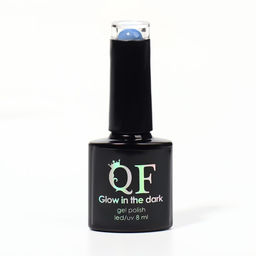 Гель лак для ногтей GLOW IN THE DARK, 3-х фазный, 8 мл, LED/UV, люминесцентный, цвет синий (18) - Queen fair фото 7