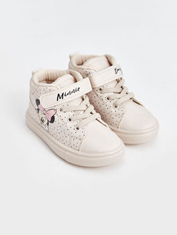 Minnie Mouse Bask?l? K?z Bebek Spor Ayakkab?