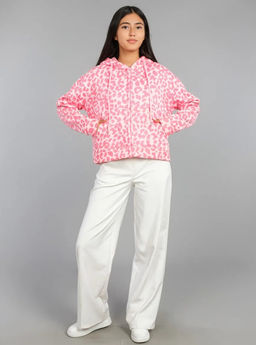 K13432 Толстовка на молнии РОЗОВАЯ