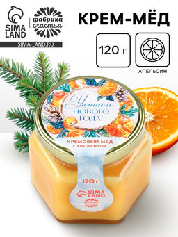 Крем-мёд Уютного Нового года, с апельсином, 120 г