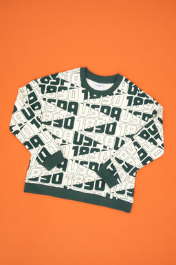 Erkek _ocuk Koyu Ye_il Bisiklet Yaka Sweatshirt Sepette S_rpriz _ndirim - U.s. polo assn фото 5