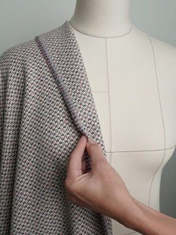 Шерсть пальтово-костюмная Твид Букле цв.молочный/розовый, ш.1.55м, шерсть-50%, п/э-50%, 430гр/м.кв - Купава фото 16