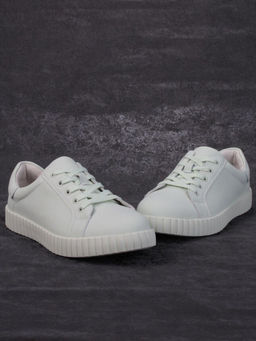 05-PDA175-5 LT. GREEN Кроссовки женские (натуральная кожа)