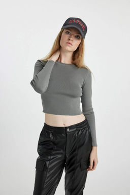 Cool Slim Fit свитер с круглым вырезом - Defacto фото 5