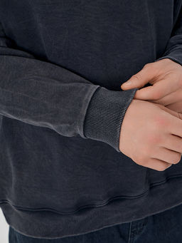 Свитшот мужской синий с обработкой эйсид - Mark formelle фото 5