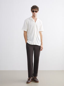 Regular Fit Resort Yaka K?sa Kollu Erkek G?mlek