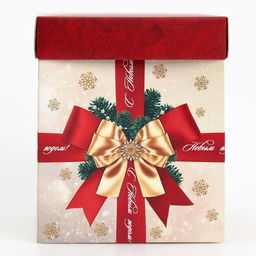 Подарочная коробка новогодняя складная с 3D эффектом «С Новым годом», 11×11×13 см