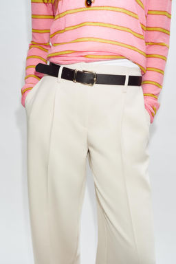 STRAIGHT TROUSERS WITH DARTS AND BELT - Zara фото 14
