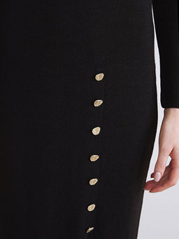 Yar?m Bal?k?? Yaka Triko Elbise