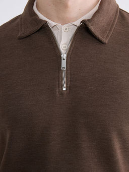 Polo Yaka Erkek Sweatshirt