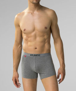 ATLANTIC 5SMH-004 Трусы шорты Solid - набор 5 шт. каберне + серый меланж + изумрудный + черный + темно-голубой  фото 2