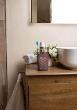 Стакан для зубных щеток Glam шоколад