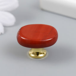 Ручка для шкатулки «Красный нефрит», 2.6×1.7 см