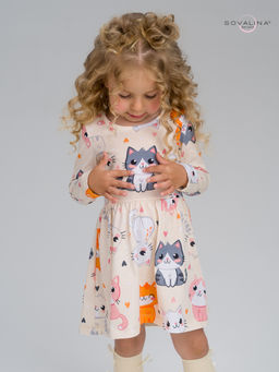 Платье Эля солнечные котики