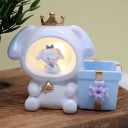 Ночник - подставка для канцелярских принадлежностей Bunny princess, blue (17 см), пластик