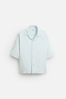 SHIRT WITH FLORAL EMBROIDERY - Zara фото 7