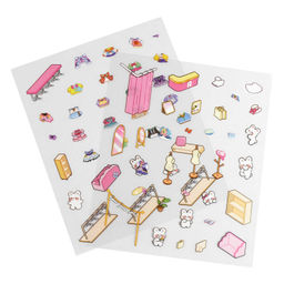 Наклейки-румбокс д/создания миниатюрных сцен, 125х150 мм, арт. 71511 / 300 КРОЛИК. МАГАЗИН ОДЕЖДЫ.