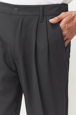 Antrasit Pileli Klasik Baggy Fit Kumas Pantolon TMNSS24PL00024