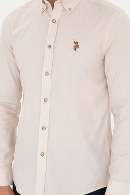 Мужская базовая рубашка с длинным рукавом Stone - U.s. polo assn фото 6