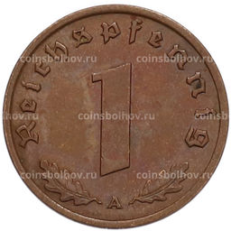 Монета 1 рейхспфенниг 1938 года A Германия