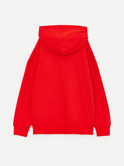 Bask?l? Uzun Kollu K?z ?ocuk Hoodie - Waikiki фото 2