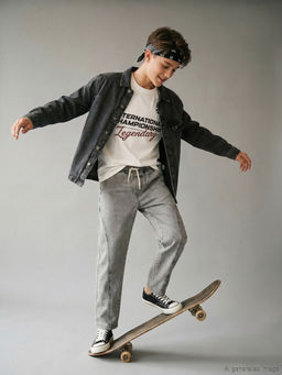 Barrel Fit Erkek ?ocuk Jean Pantolon