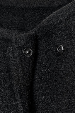 DOUBLE-BREASTED KNIT BOMBER JACKET