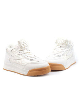 04-P48-2Z MILK WHITE Ботинки зимние женские (искусственная кожа и шерсть)