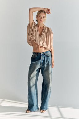 Oversized bubble-hem blouse - H&m фото 3