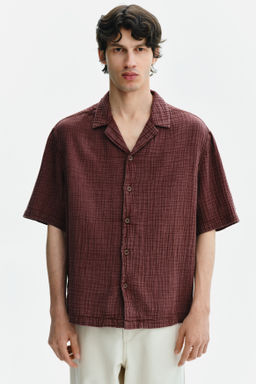 Camisa de muselina de manga corta Relaxed Fit - H&m фото 6