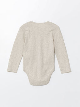 Bisiklet Yaka Uzun Kollu Basic Erkek Bebek ??t??tl? Bodysuit