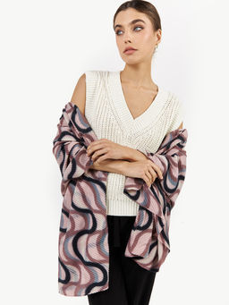 Большой, мягкий, тонкий и очень нежный двусторонний палантин с рисунком - Tantino фото 6