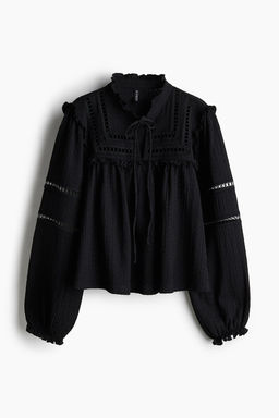 Blusa oversize con ribetes de volante - H&m фото 4