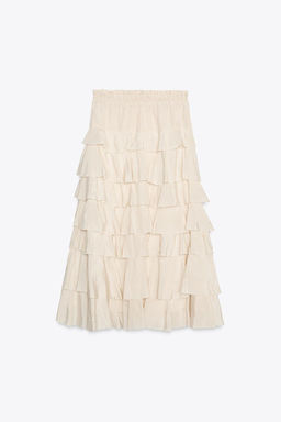 ZW COLLECTION MIDI SKIRT WITH RUFFLES - Zara фото 7