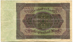 Банкнота 50000 марок 1922 года Германия