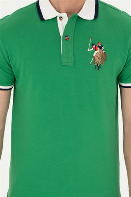 Футболка мужская U.S. Polo Assn зеленая хлопок с эластаном  фото 6