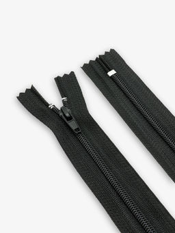 Цена за 10 шт. Молния «Спираль», №4, неразъёмная, брючная, замок автомат, 20 см, чёрная