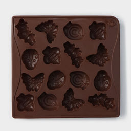 Форма для конфет и шоколада Доляна Насекомые, силикон, 18?17 см, 16 ячеек (3.5?3.5 см), коричневая  фото 2