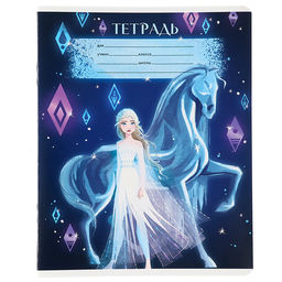 Цена за 20 шт. Тетрадь в клетку 18 листов, 5 видов МИКС, обложка мелованный картон, «Холодное сердце»