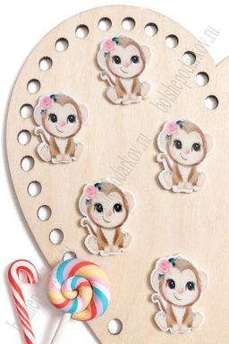 Кабошон-вырубка "Обезьянка" 2,7*3,5 см (10 шт) SF-5951