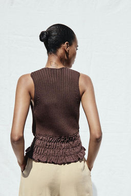 RUFFLED KNIT TOP - Zara фото 3