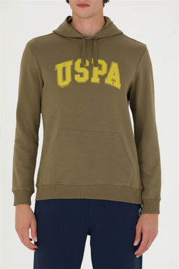 U. S. Polo Assn Базовый свитшот цвета хаки с капюшоном (унисекс) - U.s. polo assn фото 7