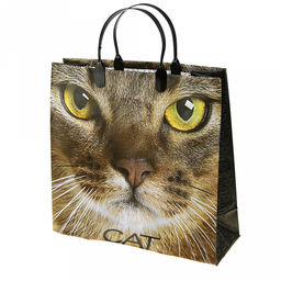 Пакет подарочный мягкий пластик с пластиковой ручкой 30х30см "Кэт", 150 мкм, ламинированный (Россия)