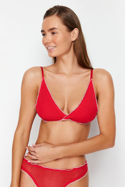 TRENDYOLMILLA Pembe-Cok Renkli 2li Tul Ip Ask?l? Balensiz Kaps?z Bralette Orme Sutyen THMSS24SU00010 фото 4