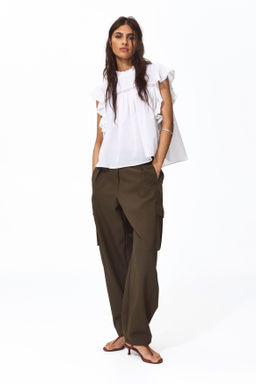 Frill-trimmed blouse - H&m фото 4