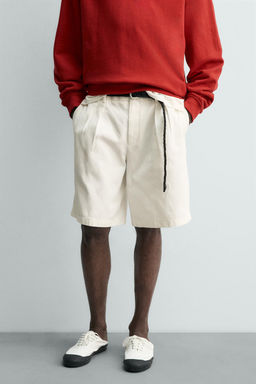 BERMUDA RELAXED FIT PLIEGUES AARON LEVINE X ZARA / Blanco roto