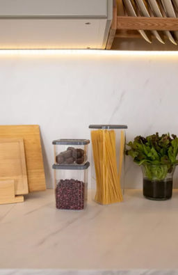 Банка 2,2л для сыпучих CUBBO SCANDI серый