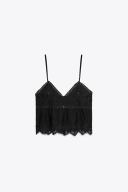 EMBROIDERED STRAPPY TOP - Zara фото 13